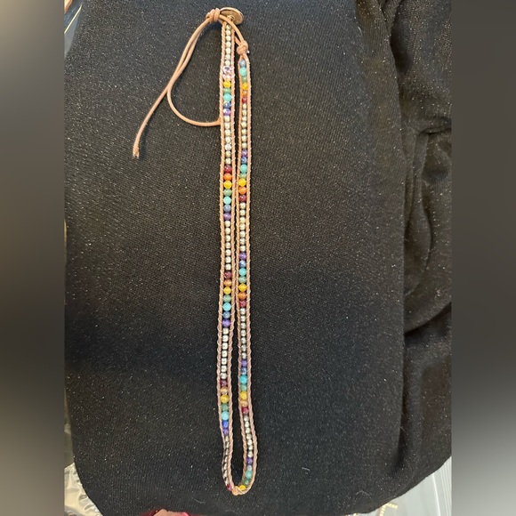 Leather and beads necklace - Picture 2 of 4